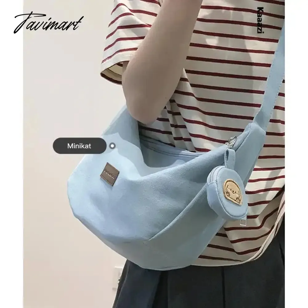 Tavimart Fashion Underarm Shoulder Designer Bag For Women Canvas Crossbody Bags Large Capacity Dumpling Bags Simple Classy Handbags