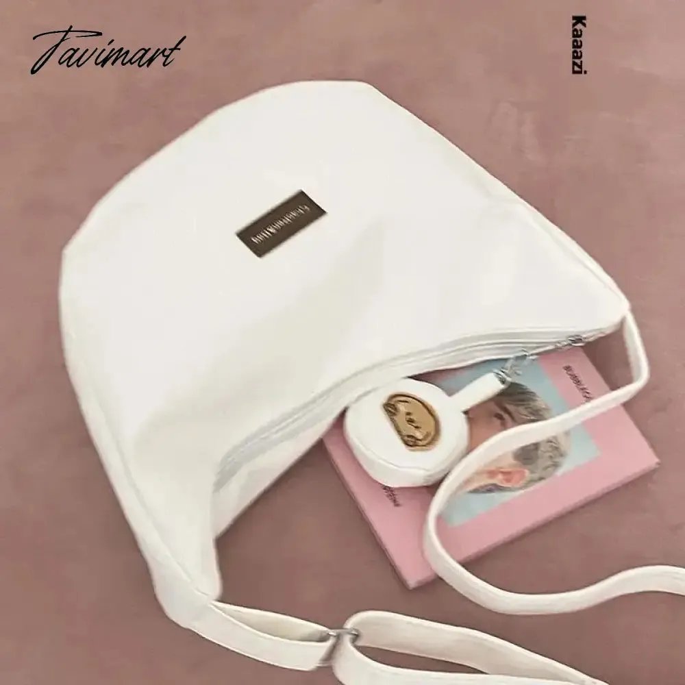 Tavimart Fashion Underarm Shoulder Designer Bag For Women Canvas Crossbody Bags Large Capacity Dumpling Bags Simple Classy Handbags