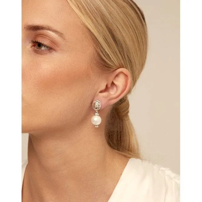 Texcoco White Pearl Pearl Shell Earrings