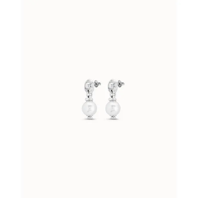 Texcoco White Pearl Pearl Shell Earrings