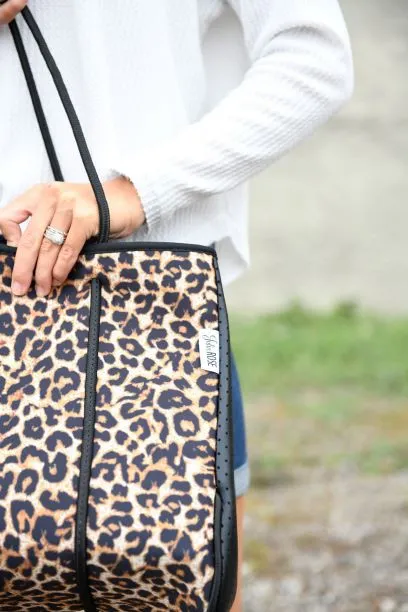 The Emma- Leopard Neoprene Bag