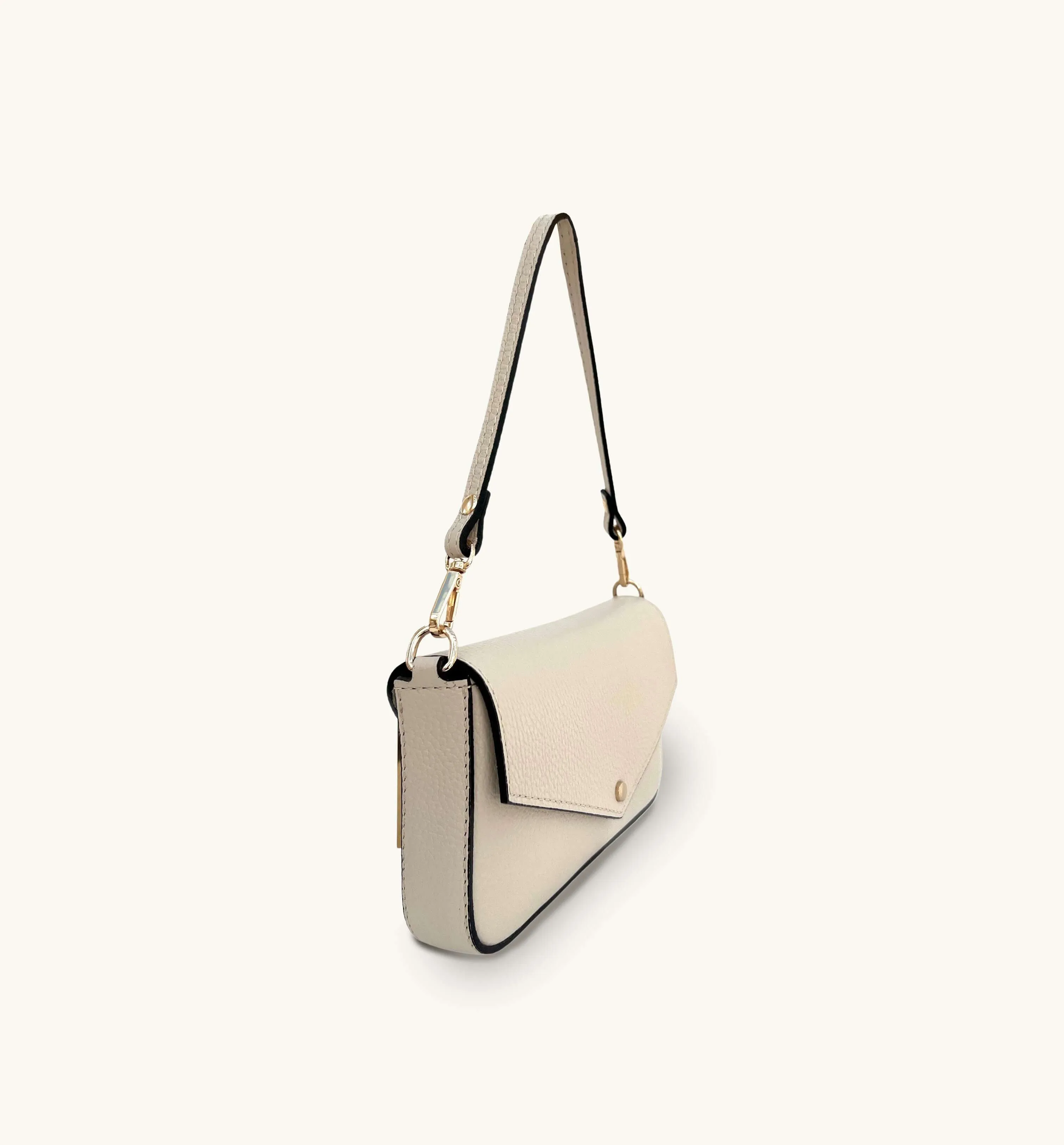 The Munro Stone Leather Shoulder Bag