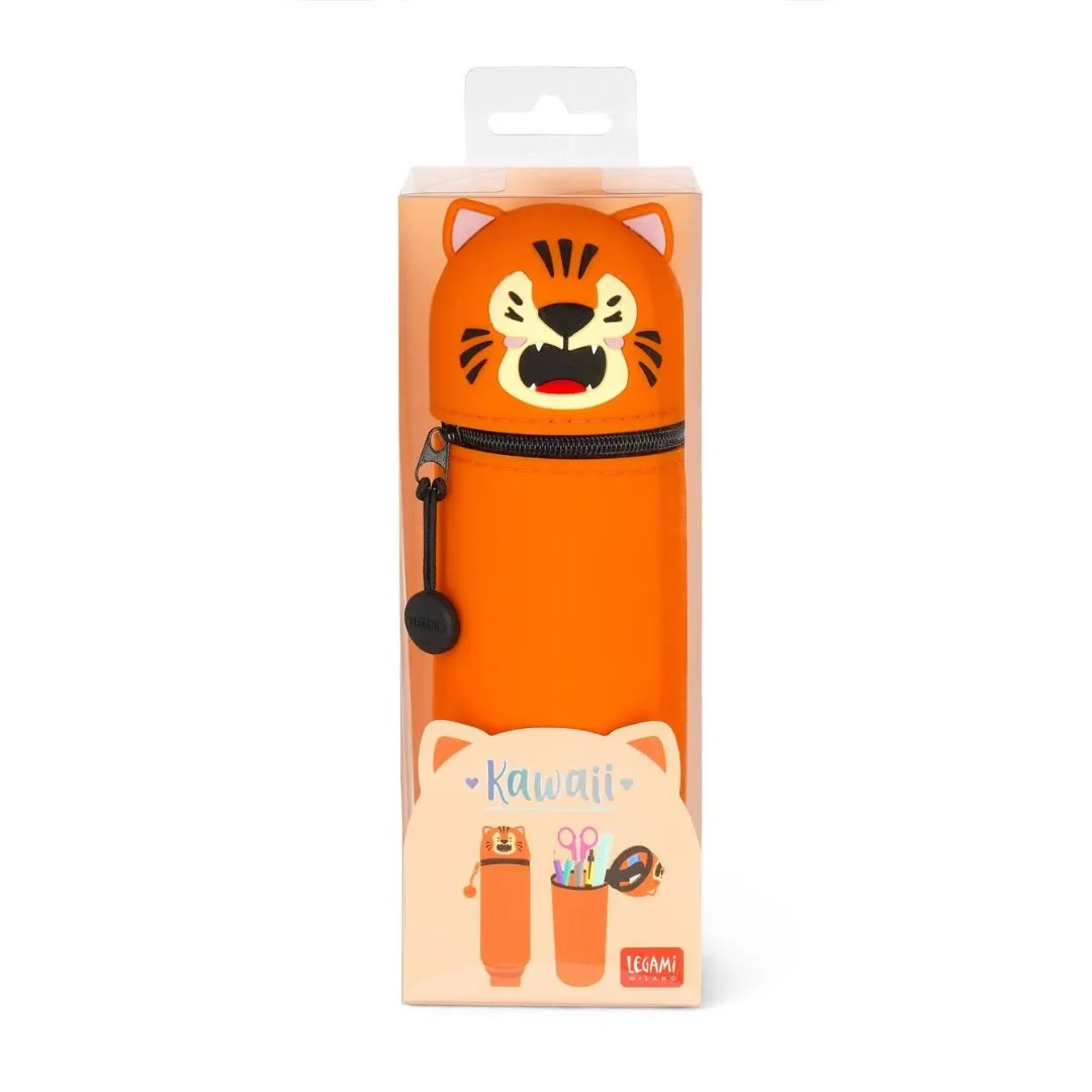 Tiger 2 in 1 Silicone Pencil Case