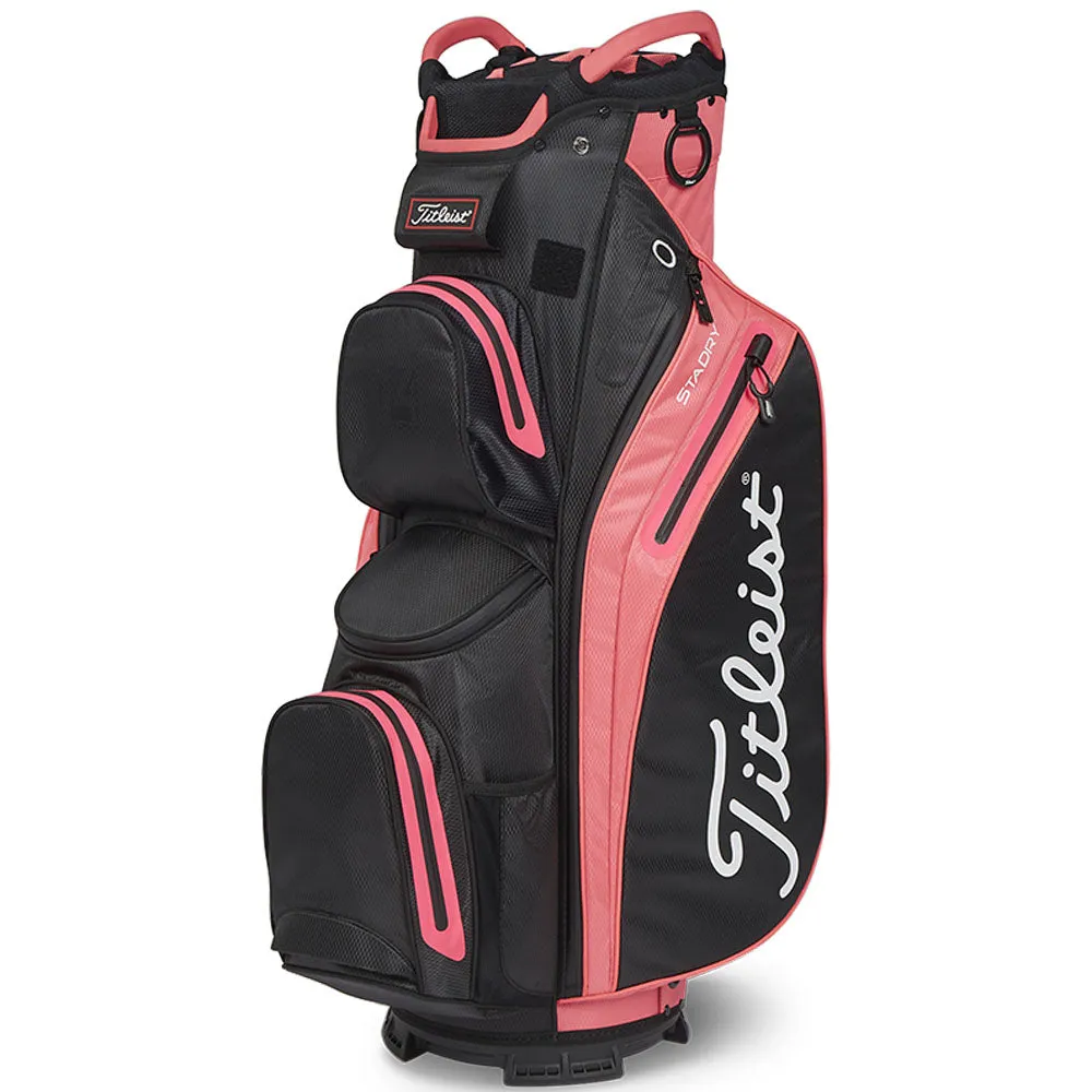 Titleist Cart 14 StaDry Waterproof Cart Bag - Black/Candy