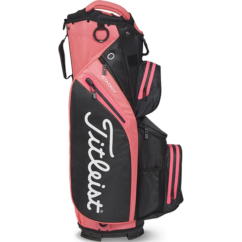 Titleist Cart 14 StaDry Waterproof Cart Bag - Black/Candy