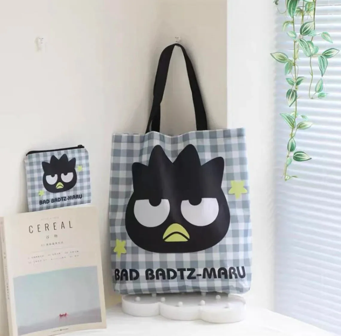 Tote Bag with Pouch Pocket Kuromi KeroKeroKeroppi Pochacco Bad Badtz Maru