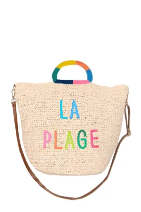 Under the Palms Tote Bag - La Plage Embroidery