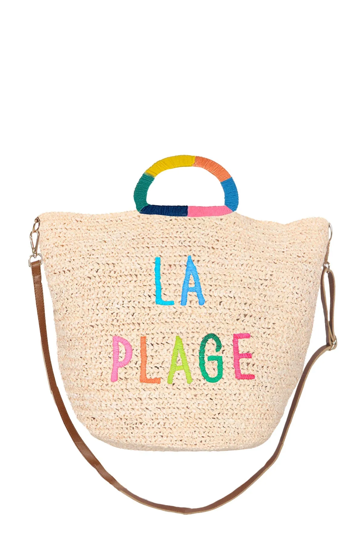 Under the Palms Tote Bag - La Plage Embroidery