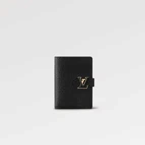 VERTICAL COMPACT WALLET BLACK CAPUCINES