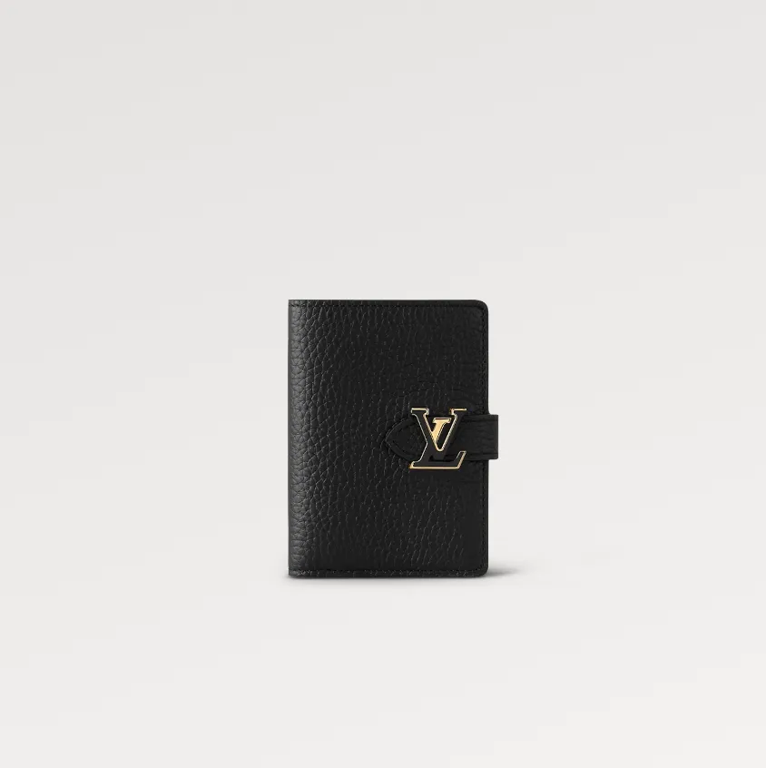 VERTICAL COMPACT WALLET BLACK CAPUCINES