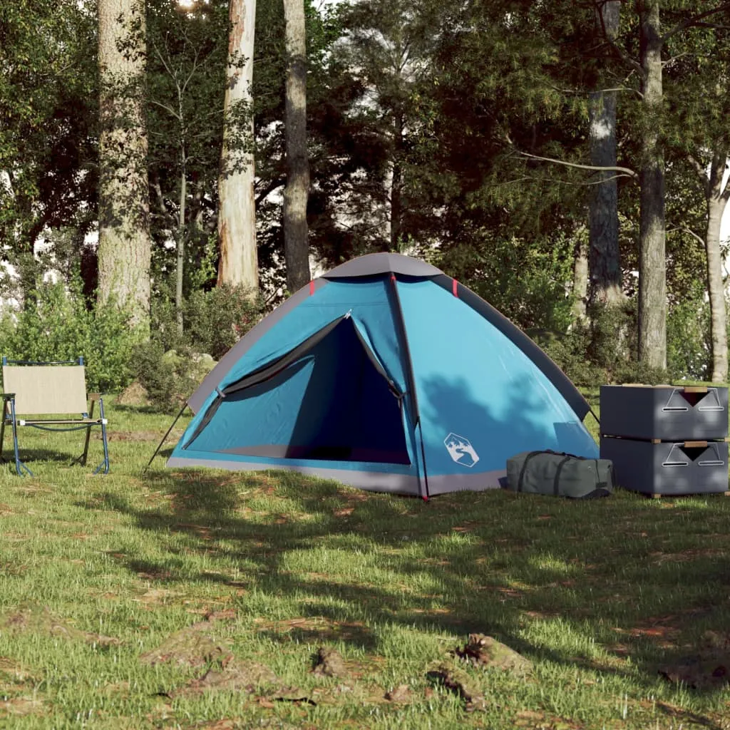 vidaXL Camping Tent Dome 2-Person Blue Waterproof