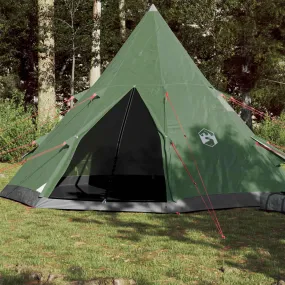 vidaXL Camping Tent Tipi 4-Person Green Waterproof