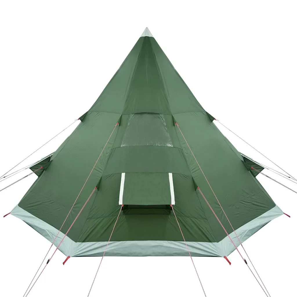 vidaXL Camping Tent Tipi 4-Person Green Waterproof