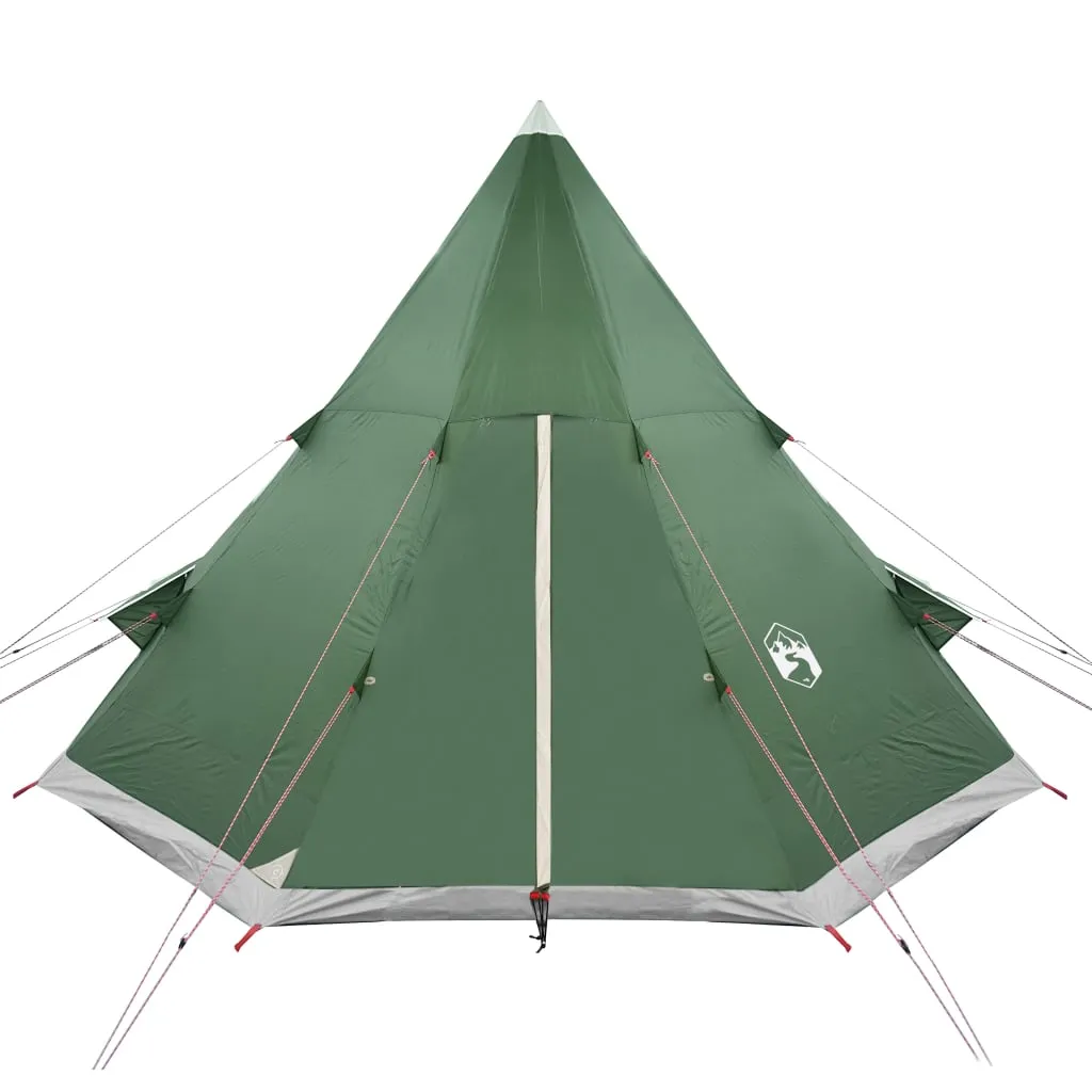 vidaXL Camping Tent Tipi 4-Person Green Waterproof