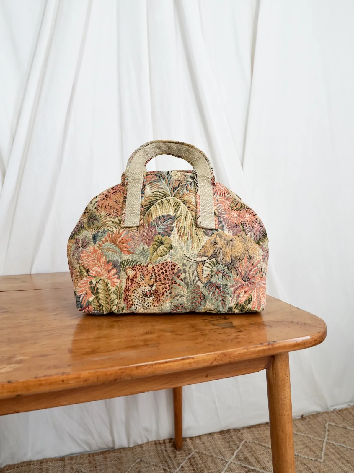 Vintage Jungle Tapestry Travel Bag