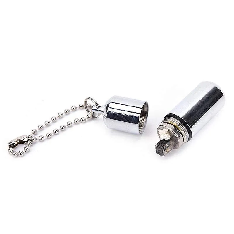 Waterproof Keyring Flint Capsule Match Lighter