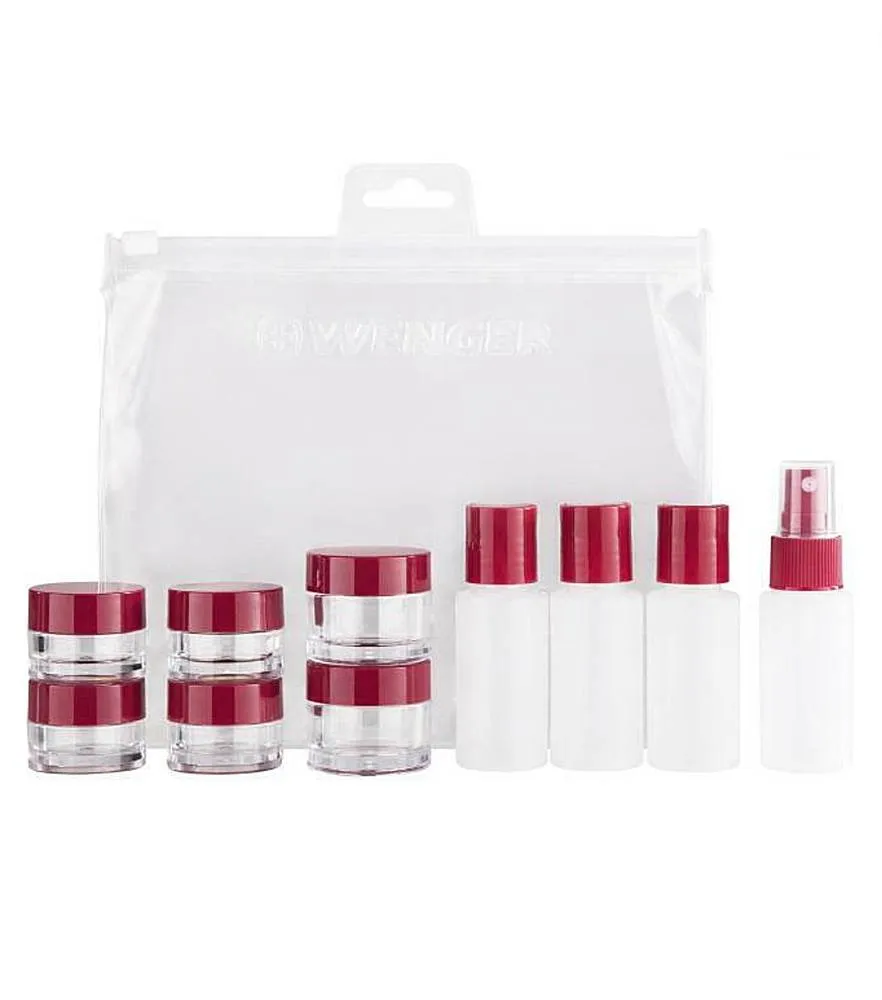 Wenger 10 Piece Travel Bottle Set - Clear