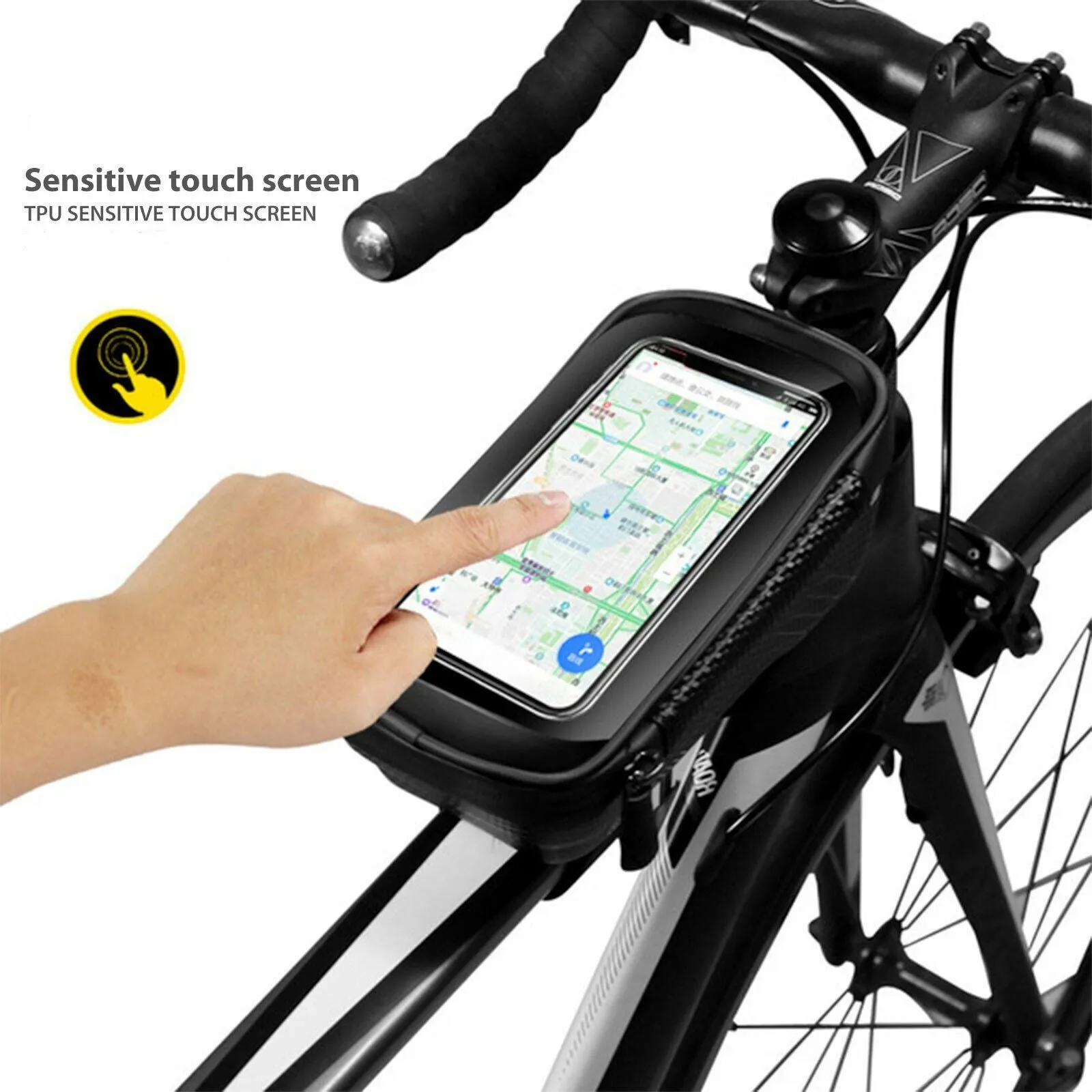 WildWheelZ™ Waterproof Bike Cell Phone Case Bag Holder | Motorcyle Cycling Handlebar Mount