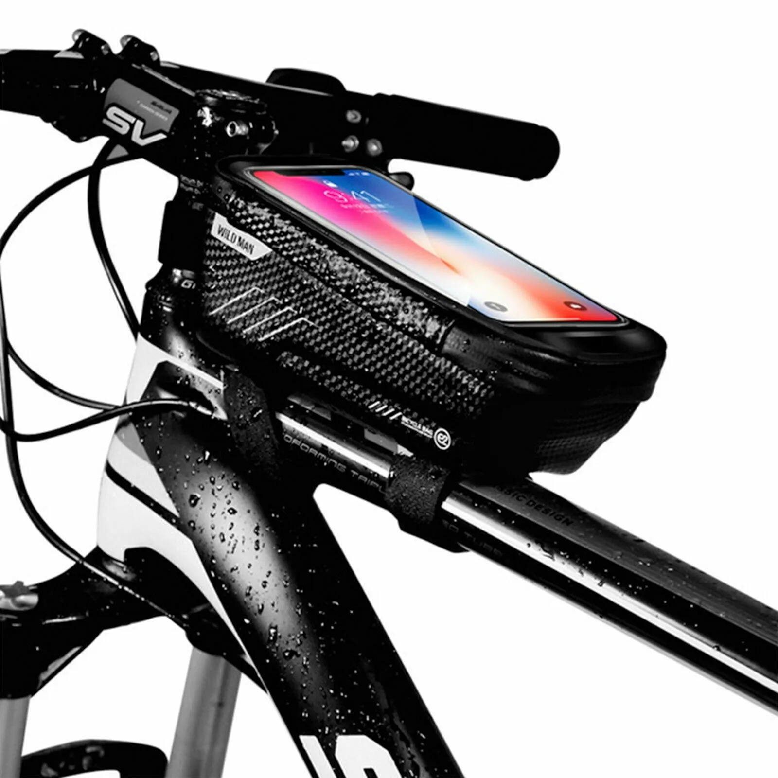 WildWheelZ™ Waterproof Bike Cell Phone Case Bag Holder | Motorcyle Cycling Handlebar Mount