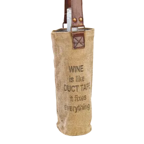 Wine is like Duct Tape Canvas Wine Tote