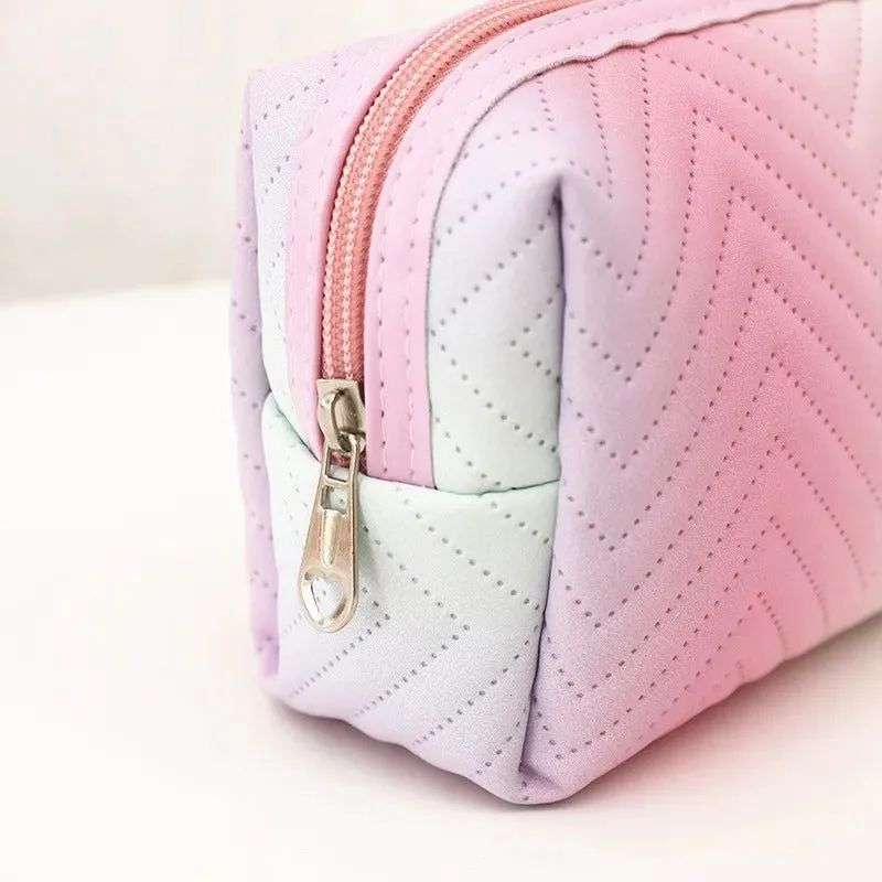 Women Waterproof PU Leather Gradient Cosmetic Storage Bags-(SA2405-111)