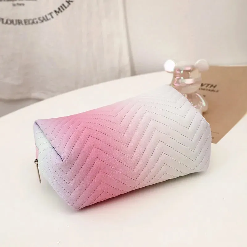 Women Waterproof PU Leather Gradient Cosmetic Storage Bags-(SA2405-111)