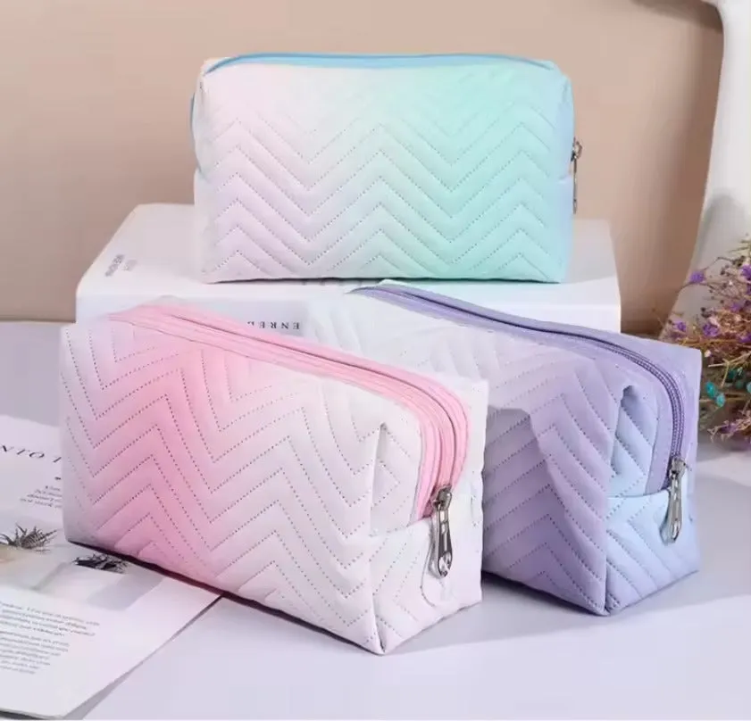 Women Waterproof PU Leather Gradient Cosmetic Storage Bags-(SA2405-111)