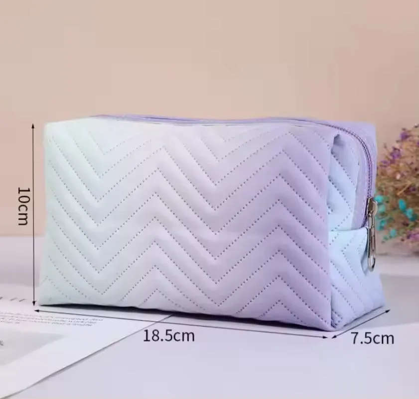 Women Waterproof PU Leather Gradient Cosmetic Storage Bags-(SA2405-111)