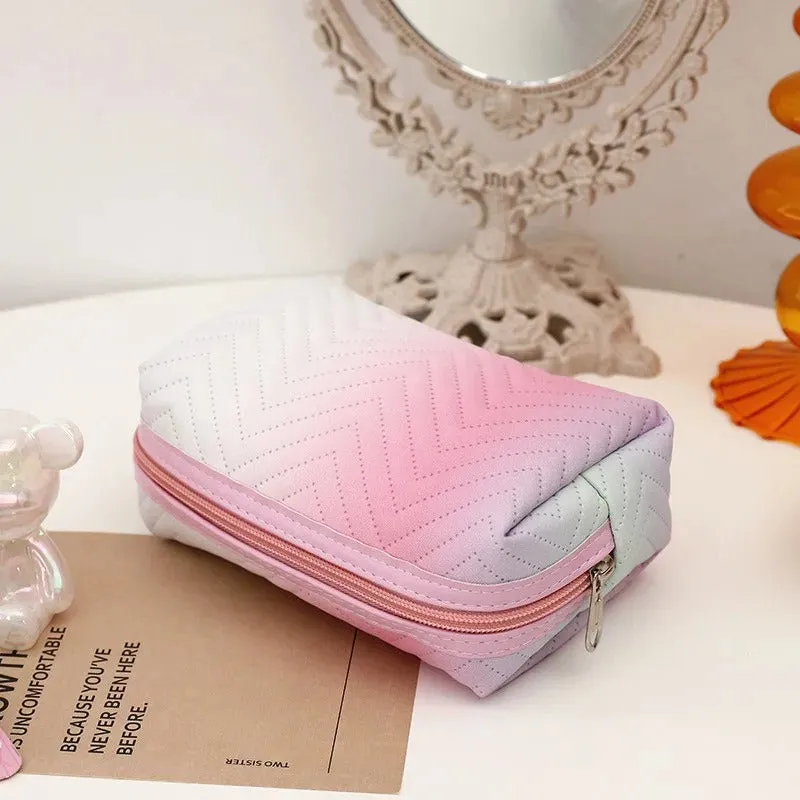 Women Waterproof PU Leather Gradient Cosmetic Storage Bags-(SA2405-111)