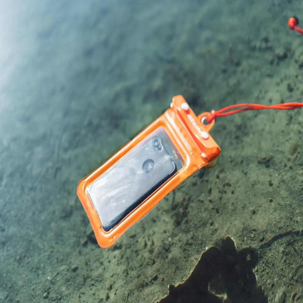 ZONE3 Waterproof Phone Pouch Transparent/Orange