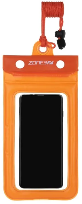 ZONE3 Waterproof Phone Pouch Transparent/Orange